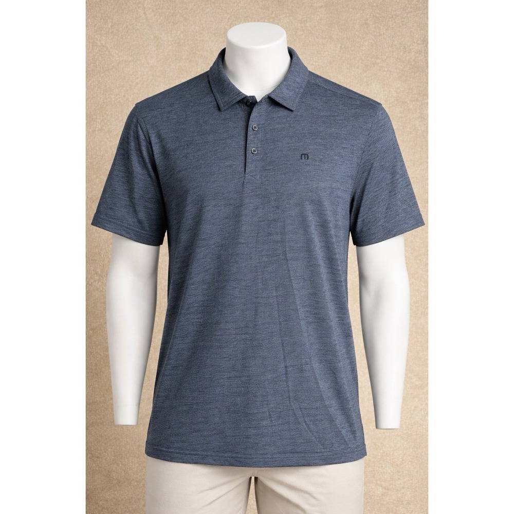 TravisMathew Golf‎ Polo Men's XL Navy Short Sleeve Performance Shirt Stretch